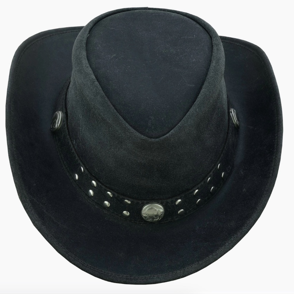 💋HOST PICK💋 Lesa collection inc Arizona Leather Hat WesternStyle Concho L UNIS - Picture 4 of 8